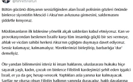 İsrail Polisinin Mescid-i Aksa’ya Saldırısını Kınıyoruz