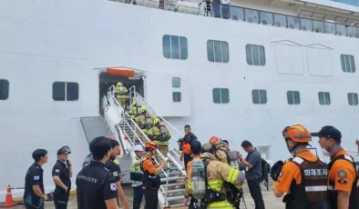 Güney Kore’de büyük yolcu gemisinde yangın çıktı