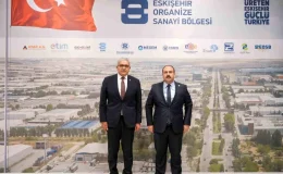 İnönü Belediye Başkanı Serhat Hamamcı, Eskişehir Organize Sanayi Bölgesi Yönetim Kurulu Başkanı Nadir Küpeli’yi ziyaret etti