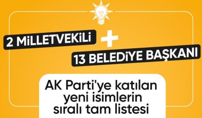 AK Parti’ye 15 yeni katılım gerçekleşti: İşte isim isim tam liste