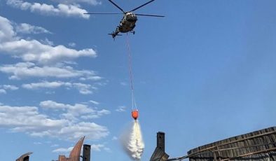 Manisa’da üzüm işleme tesisinde yangın