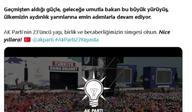 Emine Erdoğan: AK Parti milletimizin güveni ve desteğiyle yeni yaşına merhaba diyor