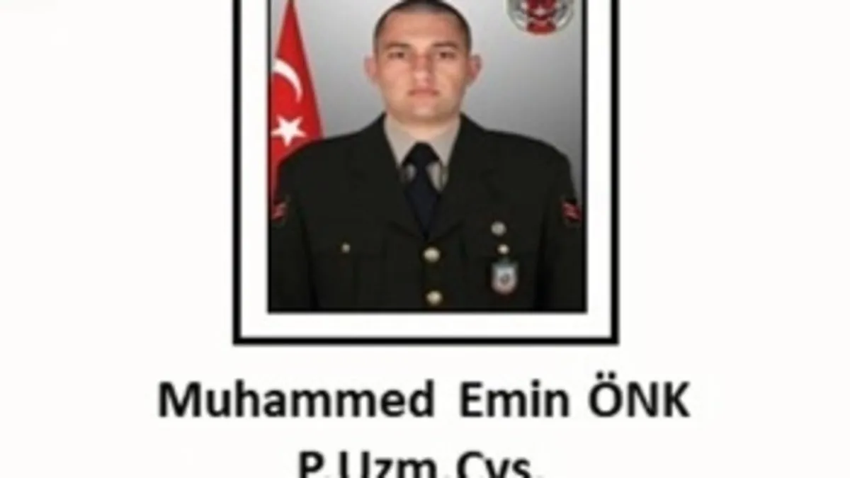 Şehit Piyade Uzman Çavuş Muhammed Emin Önk son yolculuğuna uğurlandı