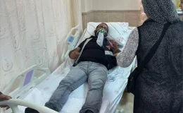 Sivas’ta çıkan anız yangınında 5 itfaiye eri dumandan etkilendi